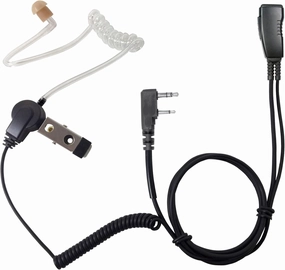 PRYME® LMC-1AT01 PRO-Grade Series LMC-1AT Series Economically Priced, Acoustic Tube, Surveillance Kit with Clear Tube Earphone, Rugged PTT & Stainless Steel Hardware