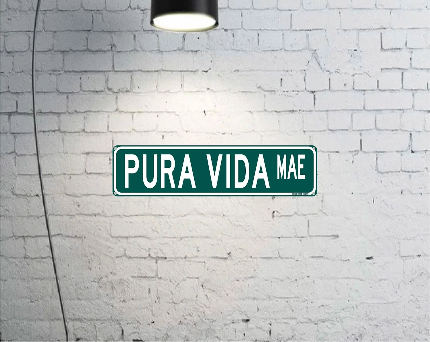 Pura Vida Mae Costa Rica Theme Street Sign 16" x 4" Funny Tin Sign Beach Surfer Theme Tico Tica Pride Shore Home Indoor Outdoor Pool Deck Decor (PuraVidaStreet)