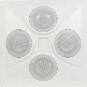 Pure Resonance Audio SD4 SuperDispersion Ceiling Speaker Array, Built-In 8 Ohm/70 V Transformer