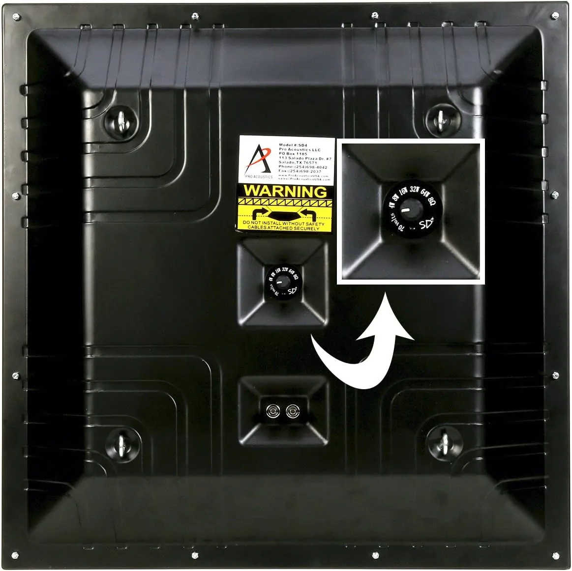 Pure Resonance Audio SD4 SuperDispersion Ceiling Speaker Array, Built-In 8 Ohm/70 V Transformer
