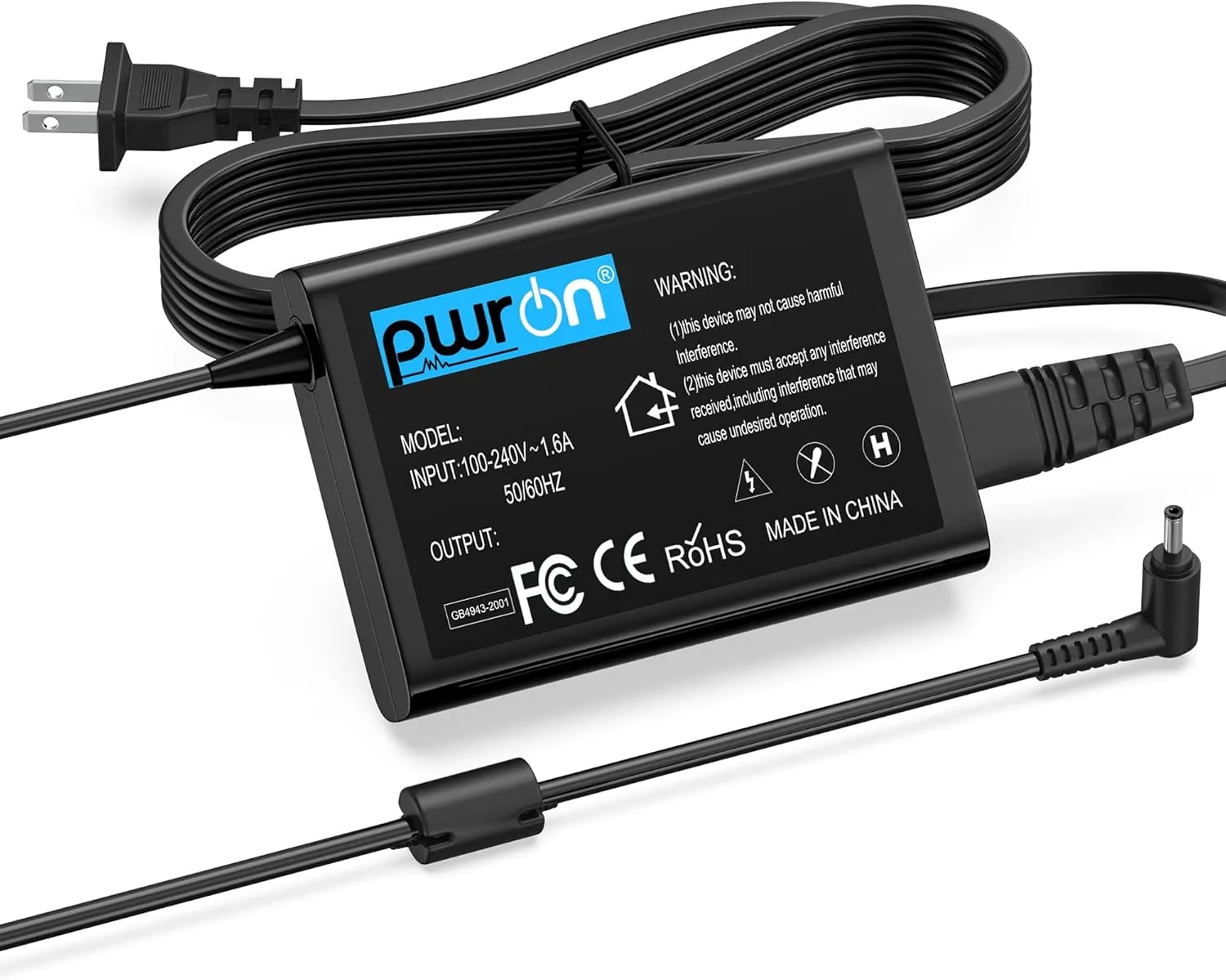 PwrON AC Adapter Charger for Zotac ZBOX CI320 Mini PC Intel Celeron N2930, Power Supply Wall Charger for ZOTAC ZBOX-MI351 ZBOX-MI352 Mini PC Edge M Series Intel Core