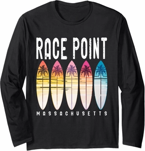 Race Point Beach Massachusetts Surfboard Women Men Long Sleeve T-Shirt