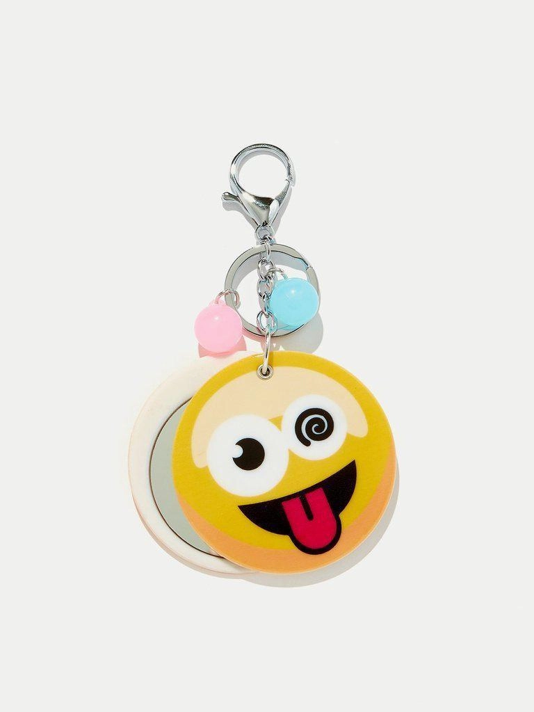 Random Color Ball Emoji Round Keychain