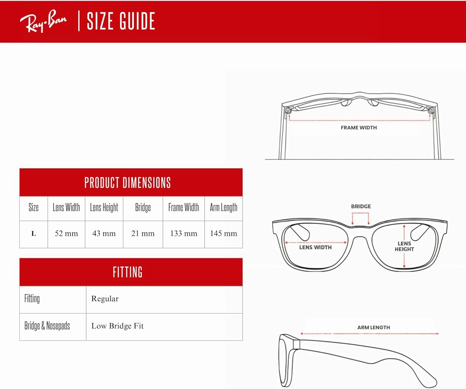 Ray-Ban Mega Wayfarer RB0840SF Square Asian Fit Low Bridge Sunglasses for Men for Women   BUNDLE With DIW Kit