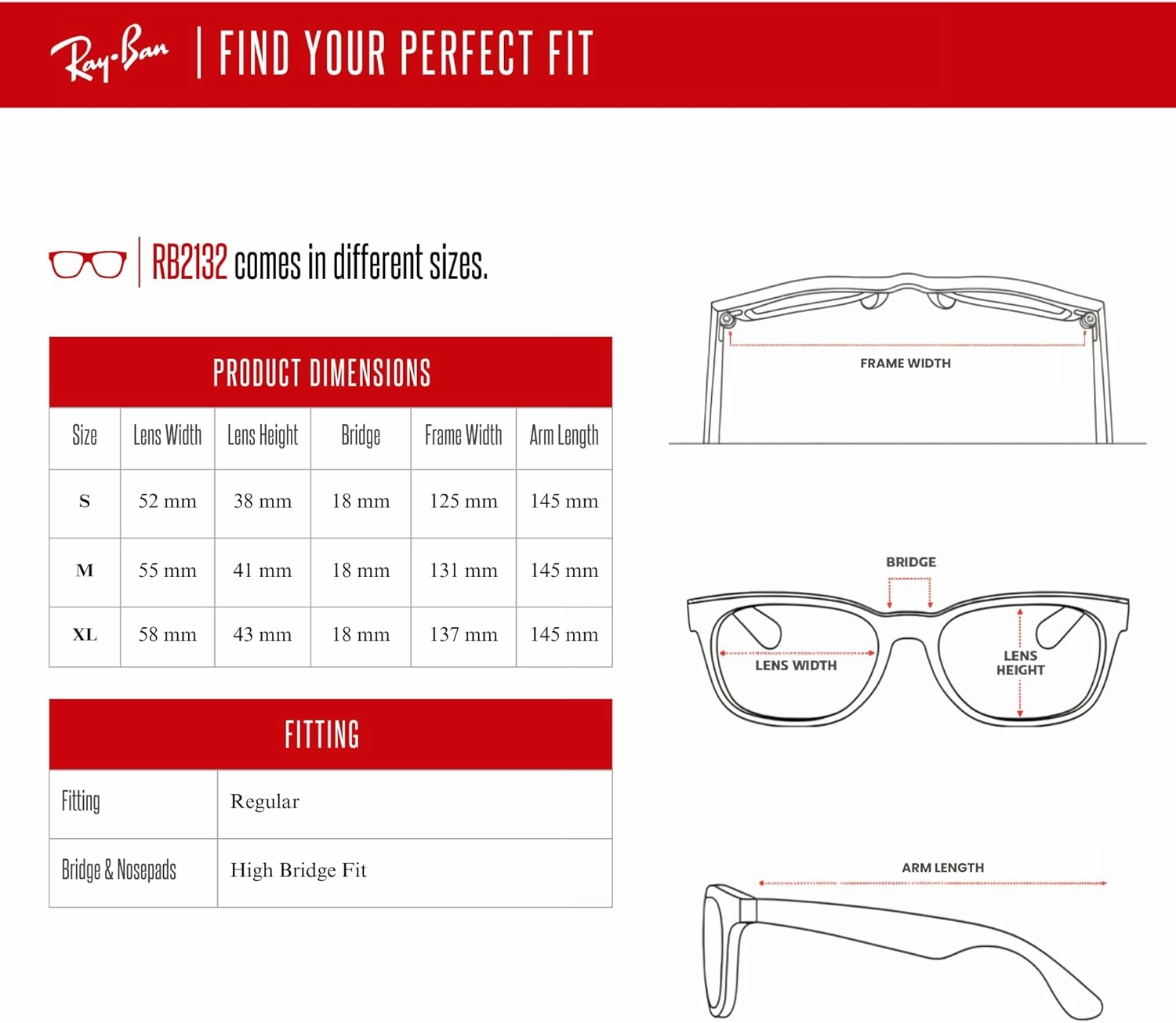 Ray-Ban RB2132 NEW WAYFARER Square Sunglasses For Men For Women   BUNDLE with Designer iWear Eyewear Care Kit