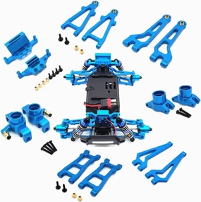 RC Car DIY Parts for MJX for JJRC C8811 20208 1/20 Metal Upgrade and Modification Kit Remote Control Crawler Vehicle Upgrade Parts Accessories(Blue)