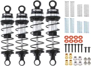 RCAWD Alloy Front Rear Shock for Losi 1/16 Mini-B 1/18 Mini-T Shocks Series Upgrades Part Black