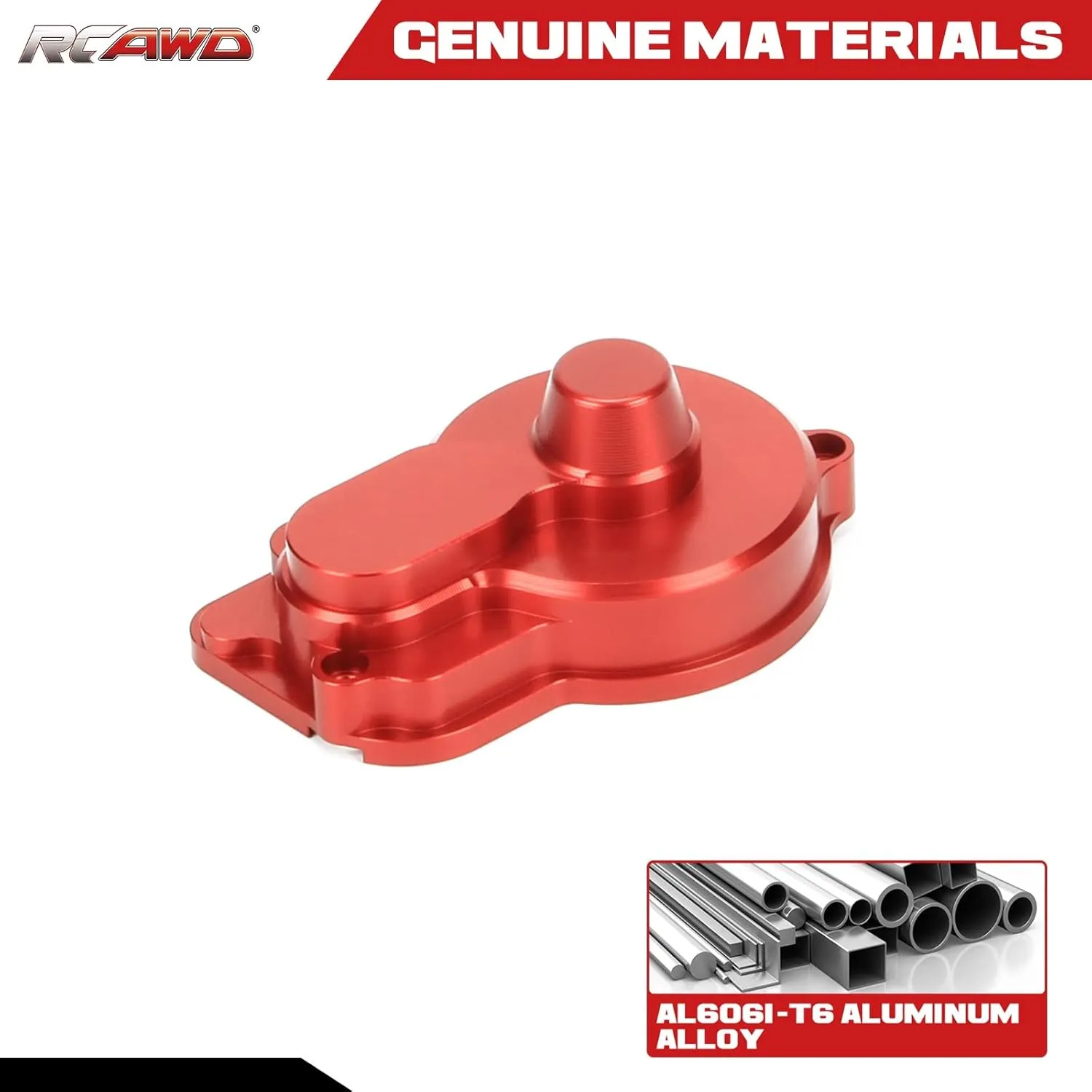 RCAWD Gear Cover for 1/18 Losi Mini-T 2.0 & 1/16 Losi Mini-B Upgrades, Aluminum Parts #LOS211016 Red