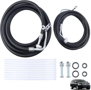 Rear AC Line Set SU33468 Replacement Lines Air Conditioning Line for Chevy Suburban Cadillac Escalade ESV GMC Yukon XL 2007 2008 2009 2010 2011 2012 2013 2014 Rear Aux AC Hose Kit Long wheelbase SUV