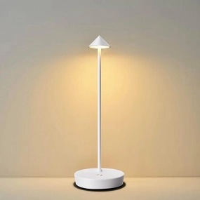 Rechargeable Cordless Table Lamp, 6000mAh LED Battery Operated Desk Lamp Touch 3 Color Stepless Dimming Portable Outdoor Waterproof Table Light for Patio/Restaurant/Dining/Home (White)