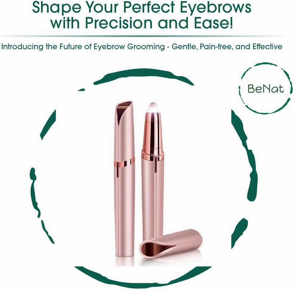 Rechargeable Eyebrow Hair Remover. Painless Eyebrow Trimmer. Stylish and Portable. Rechargeable.