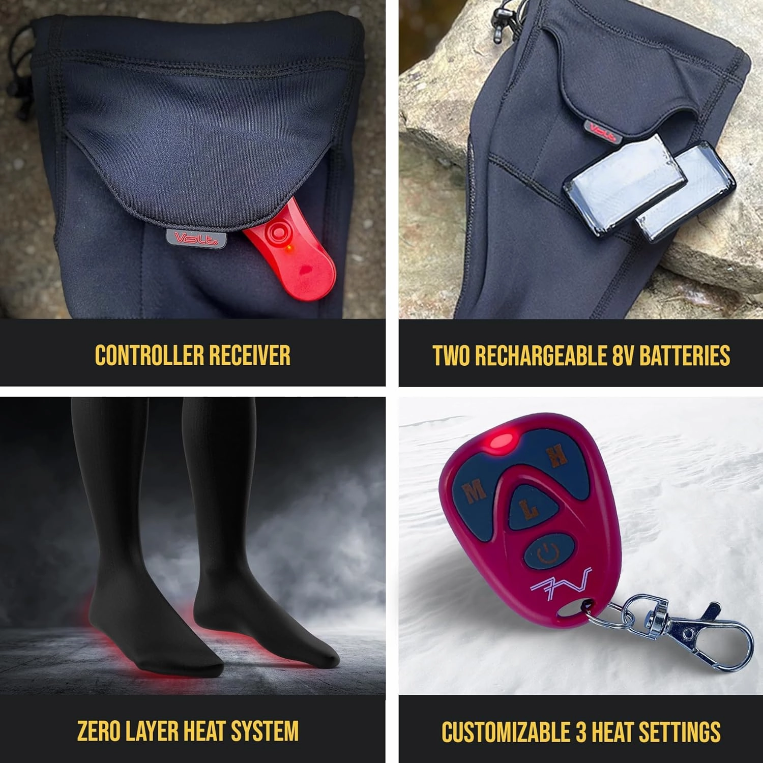Rechargeable Heated Socks for Men and Women Great for Cold Weather, Winter, Outdoor, Camping and More