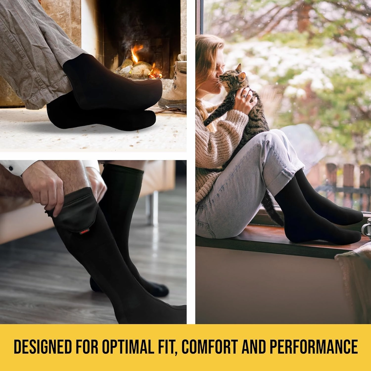 Rechargeable Heated Socks for Men and Women Great for Cold Weather, Winter, Outdoor, Camping and More