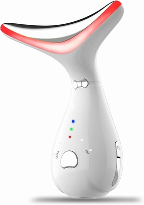 Red Light Therapy for Face and Neck,Facial Wand,Wavy Chic Beauty Multifunctional Facial-Device,Galvanic Facial Machines,White