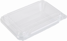 Restaurantware-Thermo Tek 7.5 x 5.24 x 1.7 Inch Food Containers, 100 Rectangle Clamshell Containers - Durable, Heavy-Duty, Clear Plastic Clamshell Containers, For Cafes And Restaurants