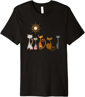 Retro MCM Cute Women's Teen Junior Girl's Cat Love Tops Meow Premium T-Shirt
