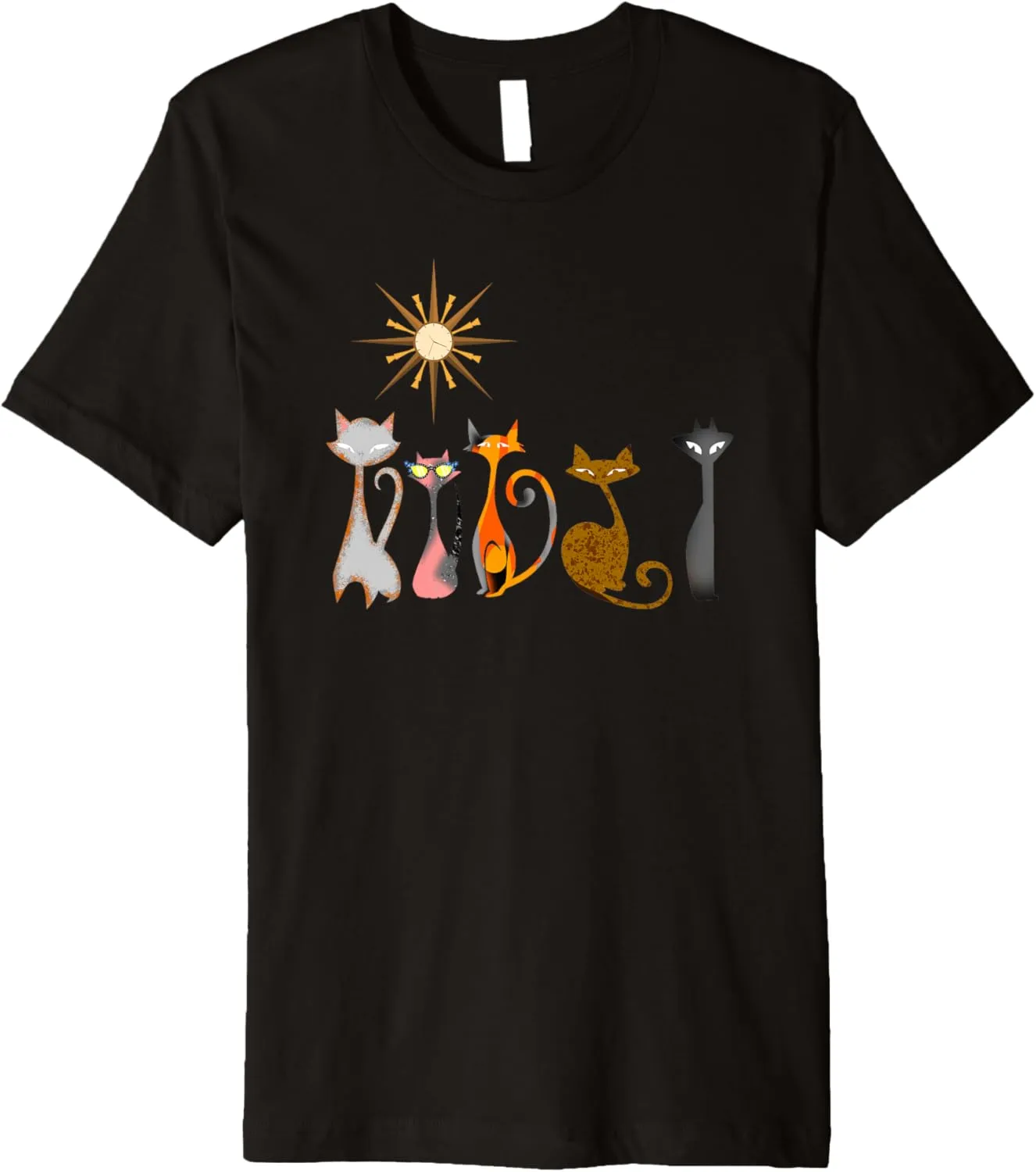 Retro MCM Cute Women's Teen Junior Girl's Cat Love Tops Meow Premium T-Shirt