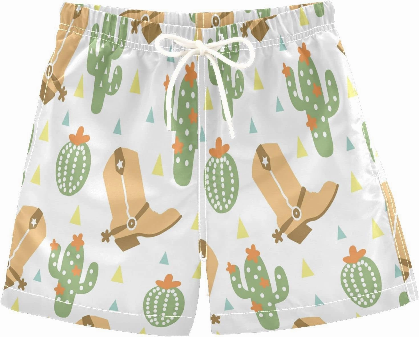 Retro Rodeo Cowboy Boys Swim Trunks Toddler Beach Board Shorts Quick Dry Kids Swimwear Bathing Suits 2T