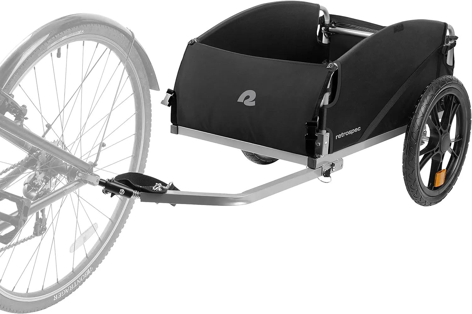 Retrospec Rover Hauler Cargo Bike Trailer with Folding Frame & Weather Resistant Fabric, Large Cargo Carrier, Fits 20” - 29” Bicycle Wheels