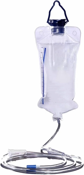 Reusable Home Enema Kit , 1200ML Enama Bag Kit for Colon Cleaning,Douche Bag Colon Douche Cleaner Body Detox Cleaning Kit-Including 1.8M Silicone Hose and 10 Soft Replacement Enema Tips