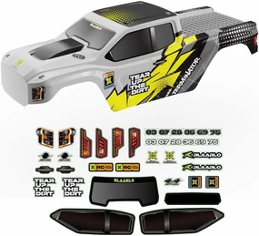 RIAARIO Mini 1/10 RC Truck PC Car Shell (Yellow Silver)