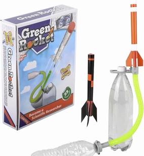 Rocket Science Kit- Toy Rocket Launcher for Kids 8-12, 23 Pcs Kids Rocket Launcher Kit- Educational Jump Rocket Launcher for Kids Learning- Green Science Kits- Fun DIY Rocket Kit