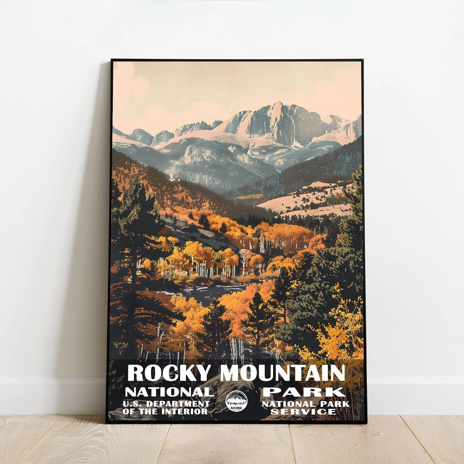 Rocky Mountain National Park Poster, Rocky Mountain Wall Art, Rocky Mountain Print, National Park Posters, National Park Wall Art, Travel Poster, National Park Print for Living Room (UNFRAMED)