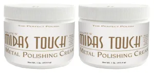 Rolite - MTMPC1#2PK Midas Touch Metal Polishing Cream - Cleaner and Polishing Rouge for Sterling Silver, Gold, Brass, Chrome, Copper, and Other Metals, Non-Toxic Formula, 1 Pound, 2 Pack