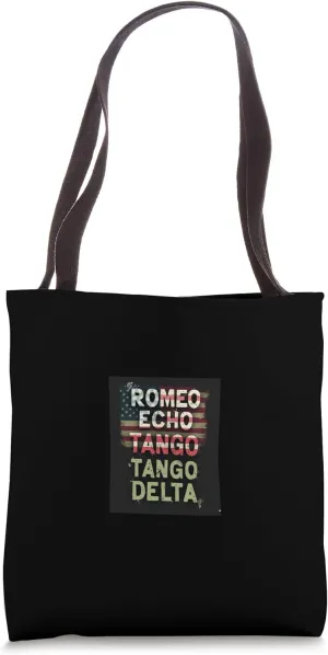 ROMEO ECHO TANGO DELTA Retro Phonetic Alphabet Tote Bag