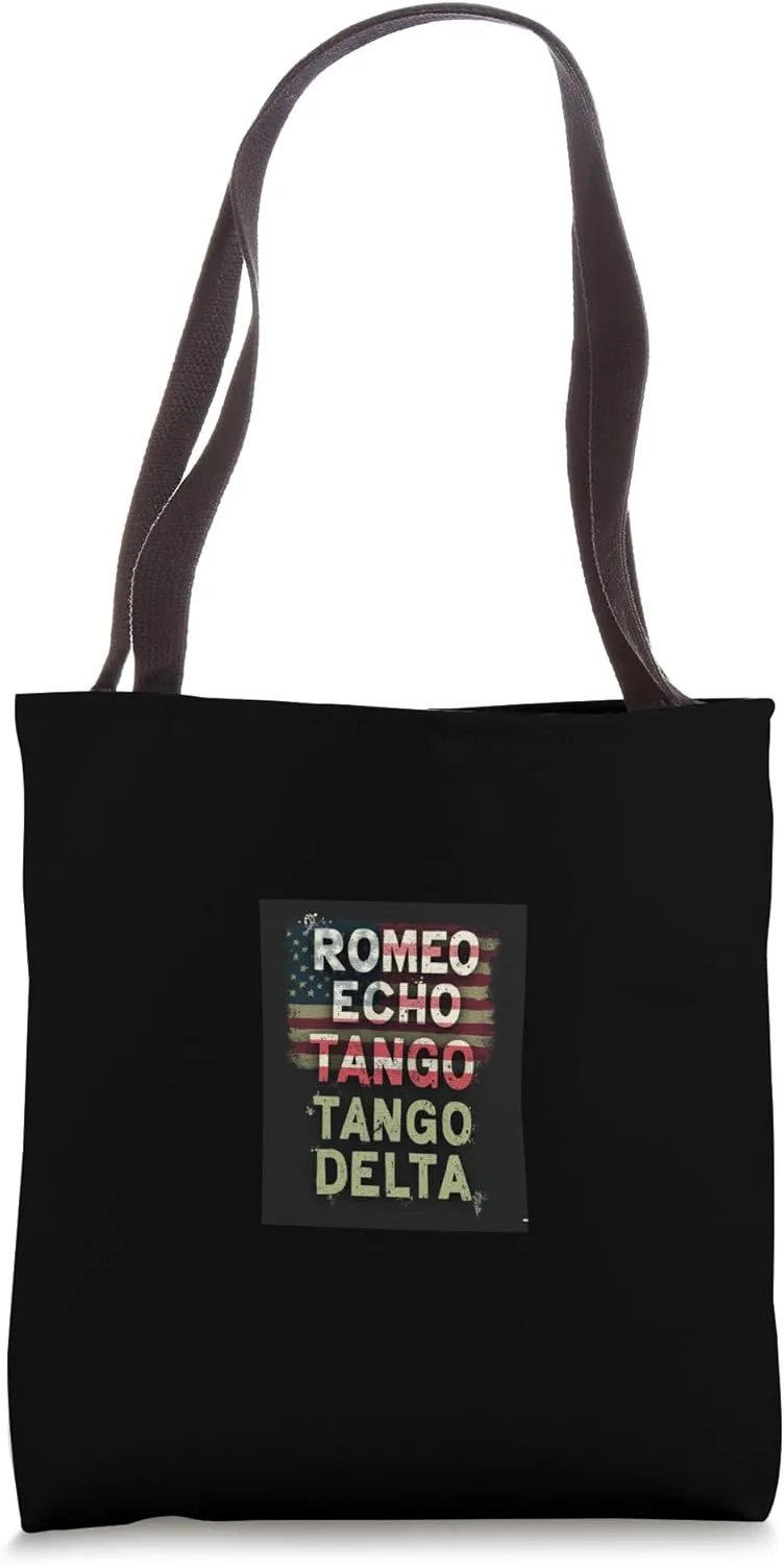ROMEO ECHO TANGO DELTA Retro Phonetic Alphabet Tote Bag