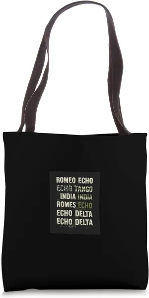 ROMEO ECHO TANGO INDIA ROME ECHO DELTA Tote Bag