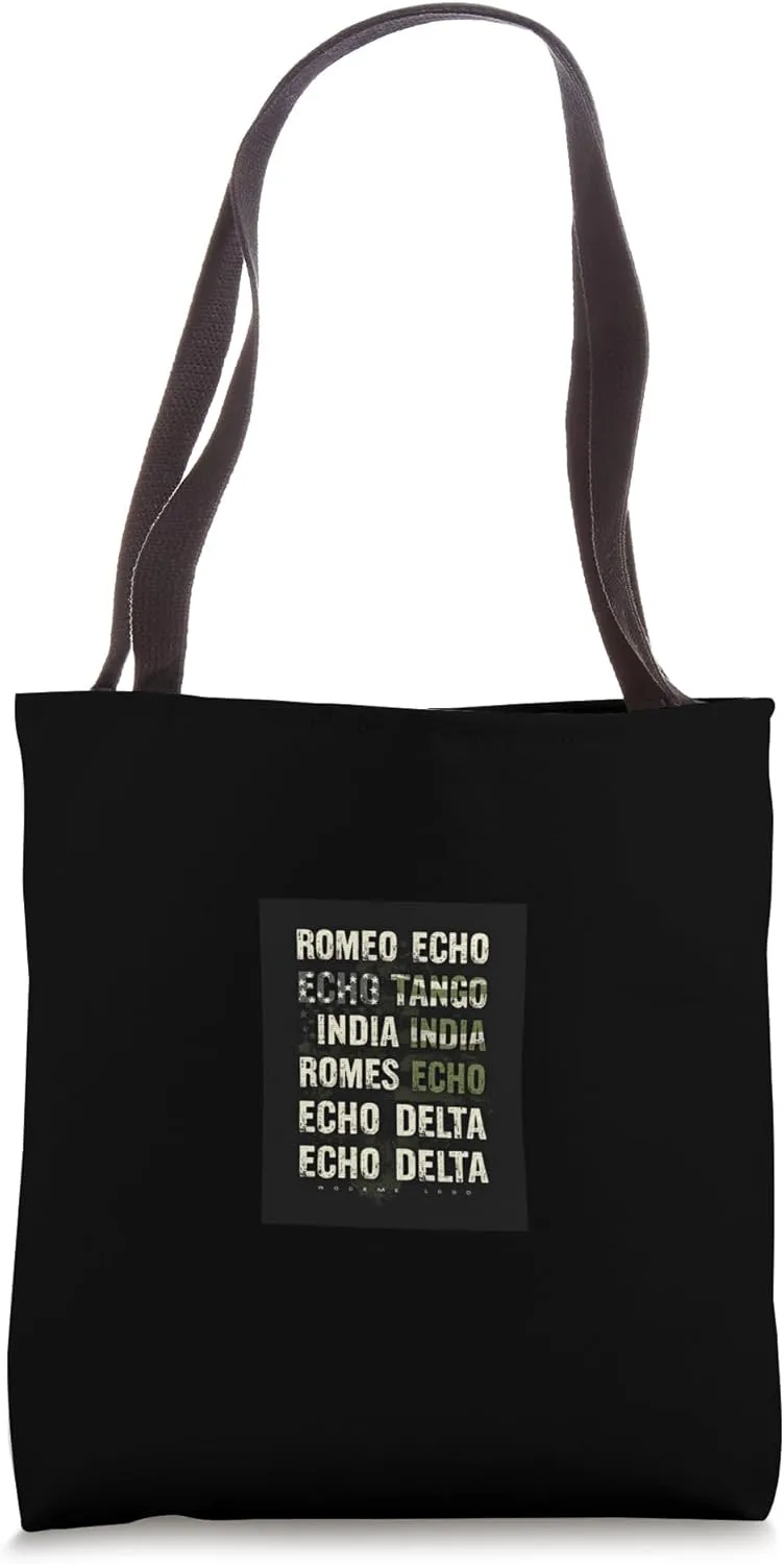 ROMEO ECHO TANGO INDIA ROME ECHO DELTA Tote Bag