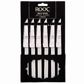 Rooc Fruit Knife Set of 6, Cutlery, Mix Colors in Cases