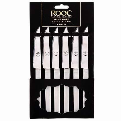Rooc Fruit Knife Set of 6, Cutlery, Mix Colors in Cases