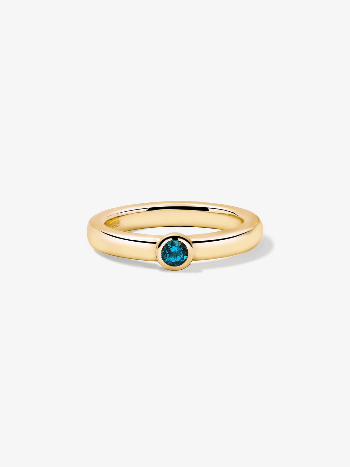Round Blue Topaz Ring