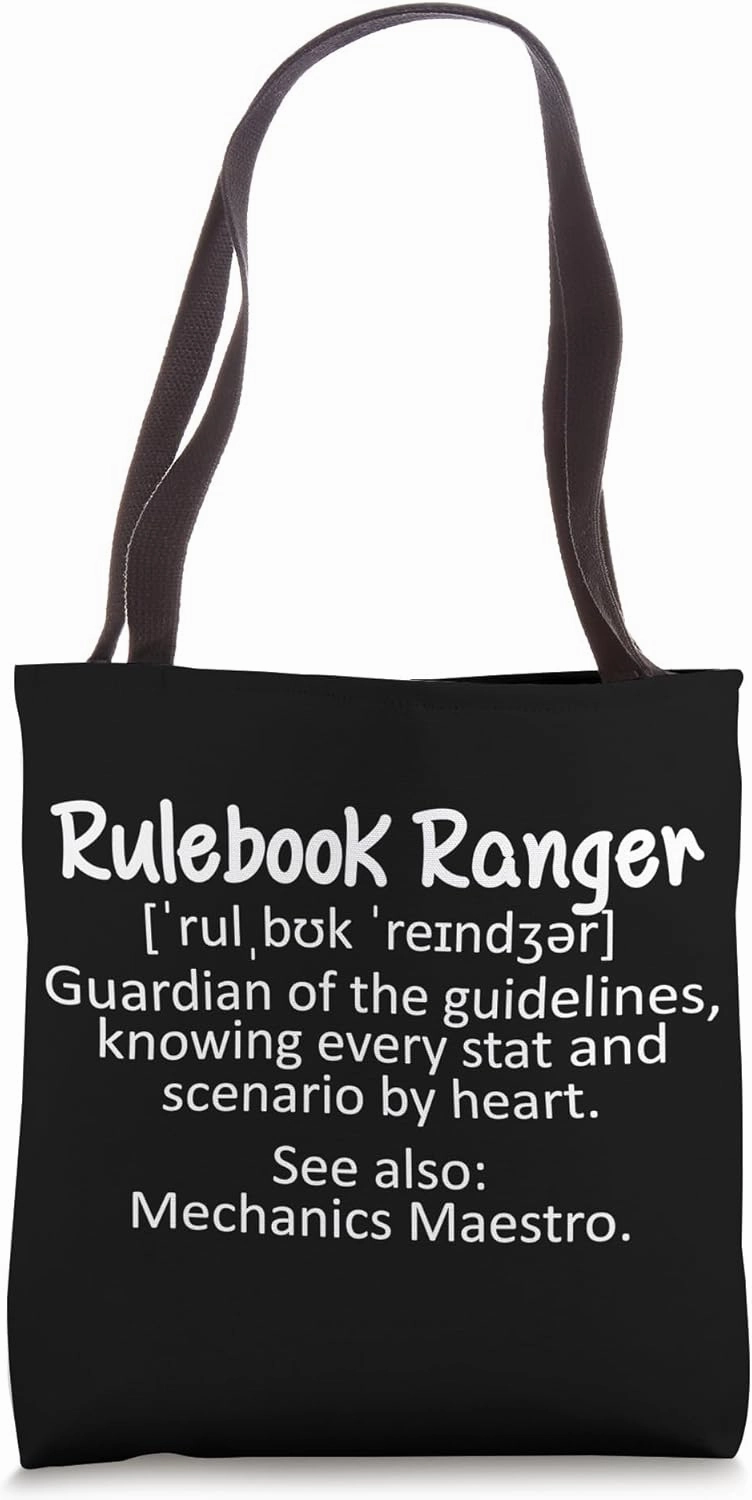 Rulebook Ranger - guardian of the guidelines, knowing every Tote Bag