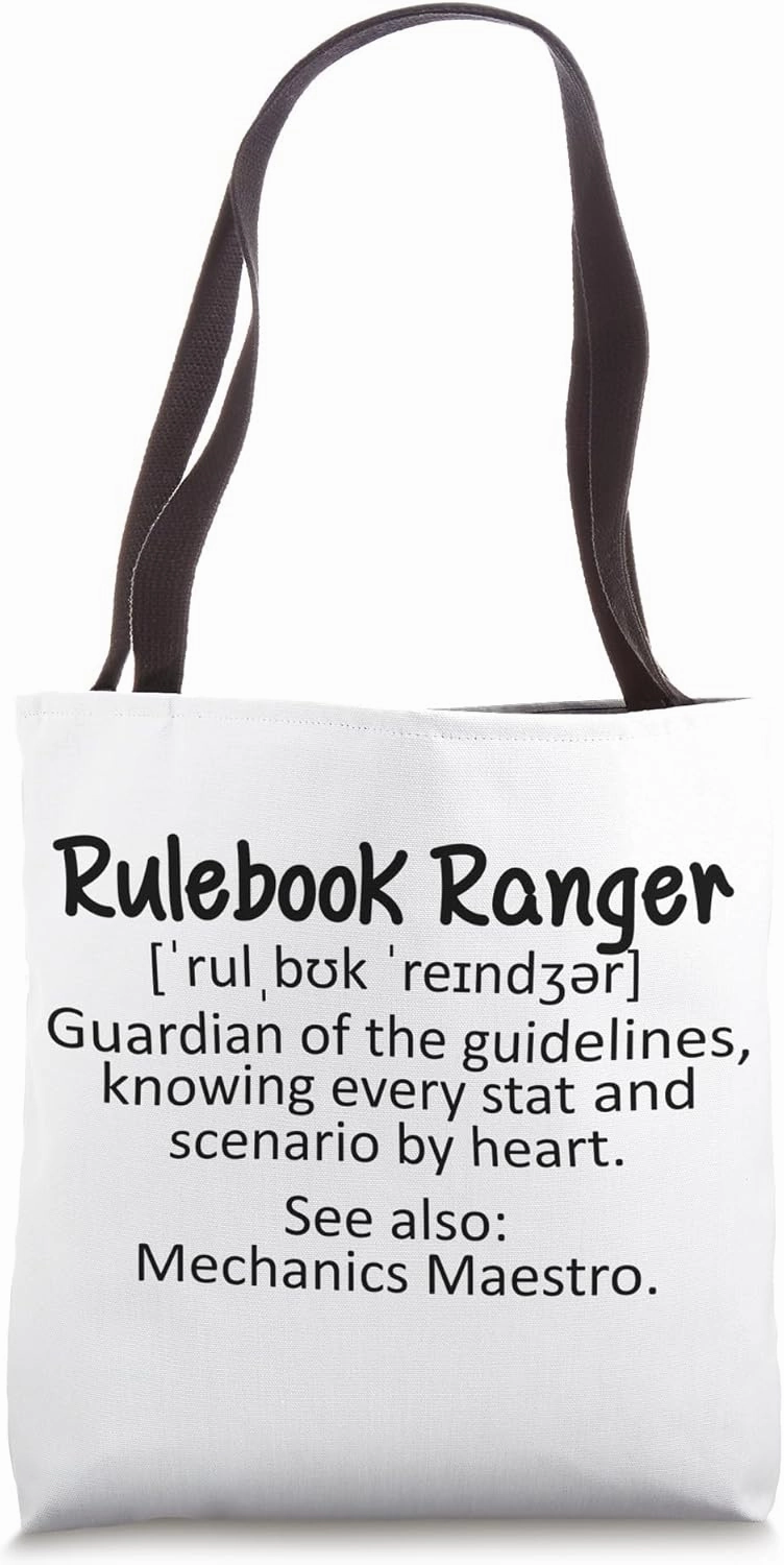 Rulebook Ranger - guardian of the guidelines, knowing every Tote Bag