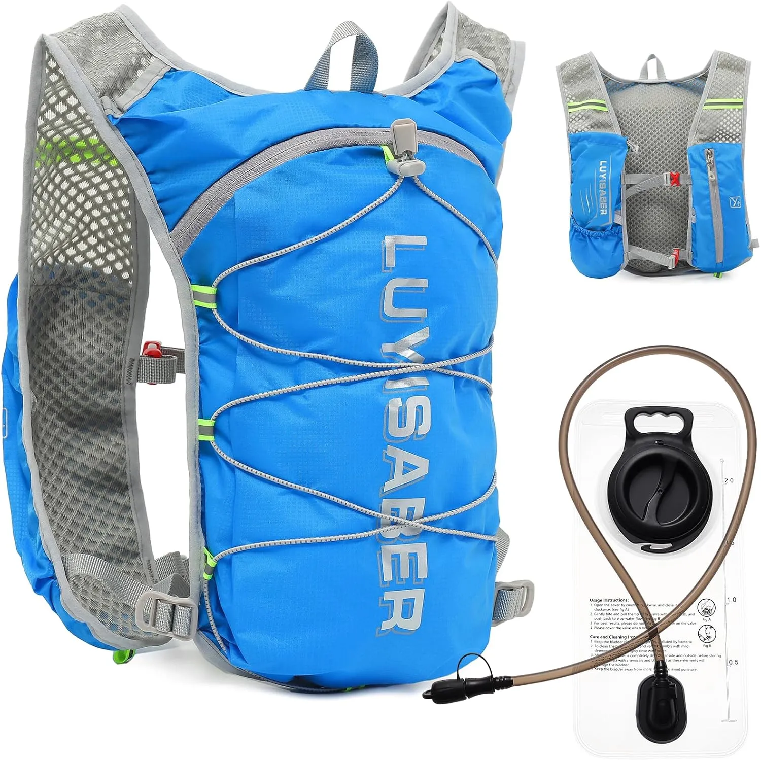 Running Vest Hydration Vest Lightweight Insulated Backpack for Marathon, Hiking, Outdoor Trail, Cycling, Men's and Women's Hydration Vest