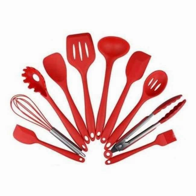 Rynx | Kitchen Silicone Cooking Tools Set Utensils Spoon Spatula Ladle Whisk Kitchen Non-Stick Gadgets Accessories Items