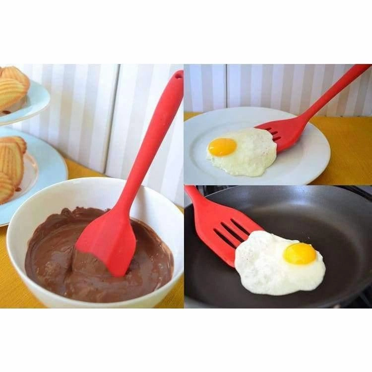 Rynx | Kitchen Silicone Cooking Tools Set Utensils Spoon Spatula Ladle Whisk Kitchen Non-Stick Gadgets Accessories Items