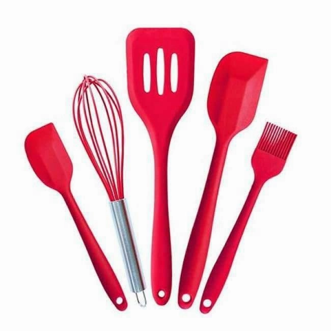 Rynx | Kitchen Silicone Cooking Tools Set Utensils Spoon Spatula Ladle Whisk Kitchen Non-Stick Gadgets Accessories Items