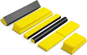 S SATC 7 PCS Hand Sanding Blocks Hook and Loop Sanding Block Auto Body Sanding Blocks for Wood Furniture Restoration Home Arts and Crafts