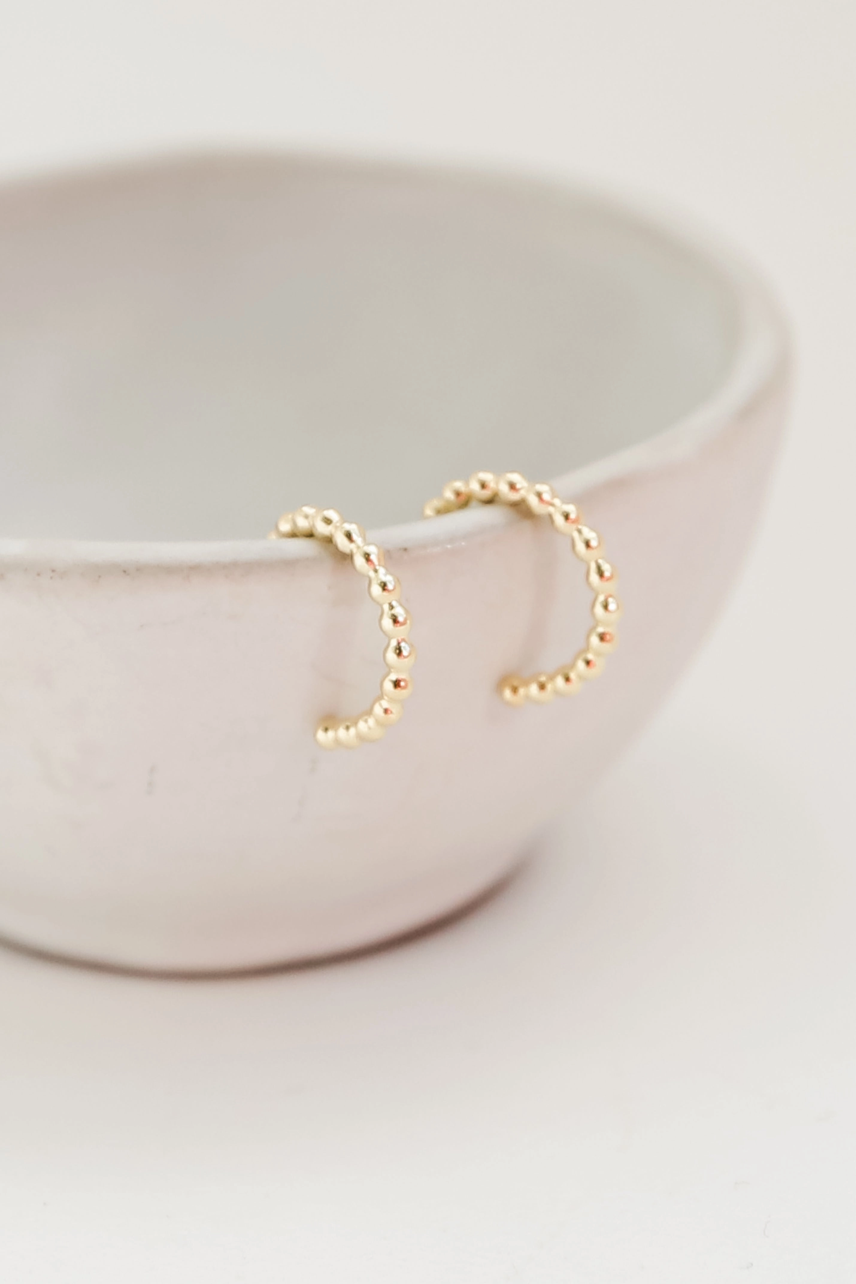 Sadie Gold Ball Mini Hoop Earrings