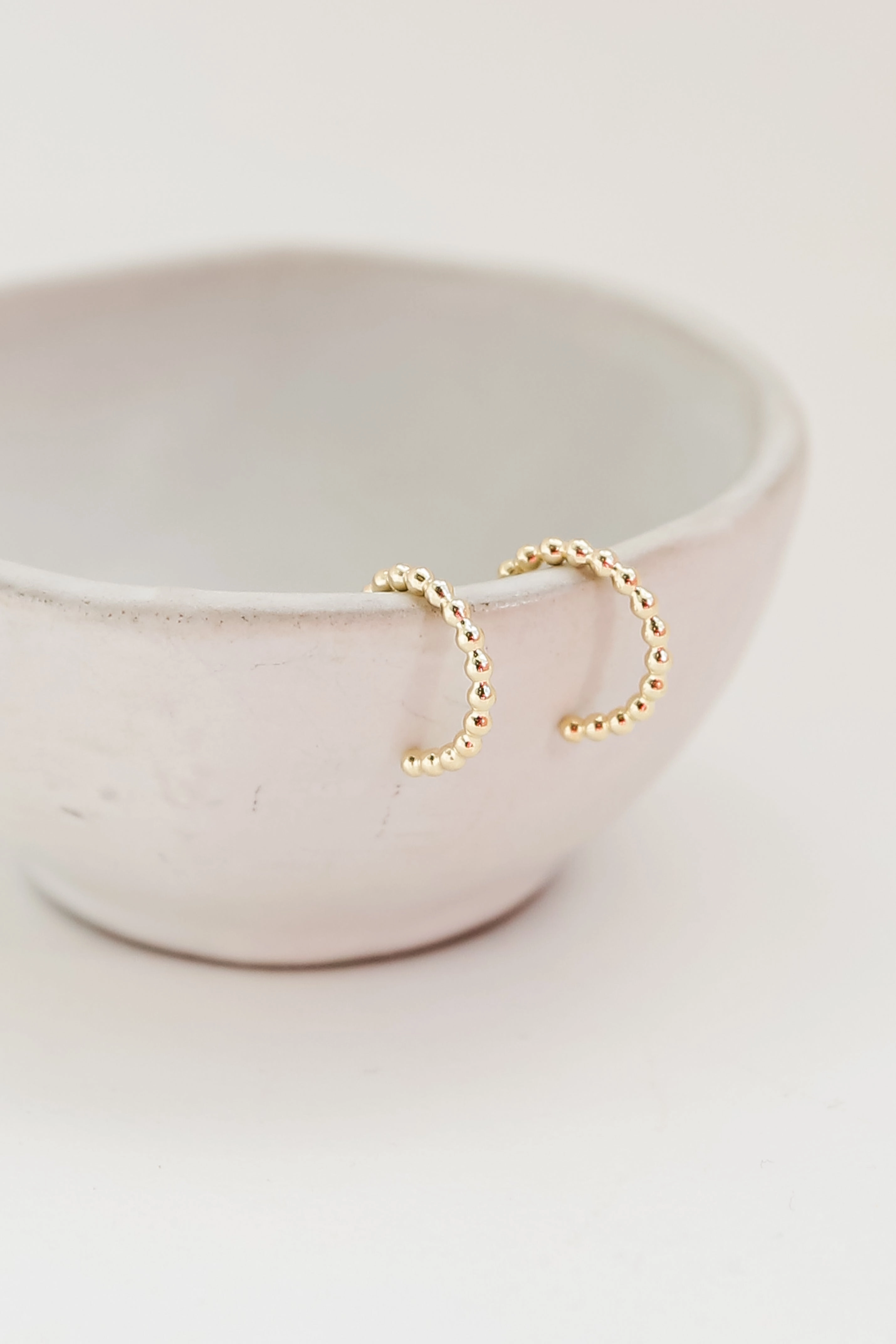 Sadie Gold Ball Mini Hoop Earrings