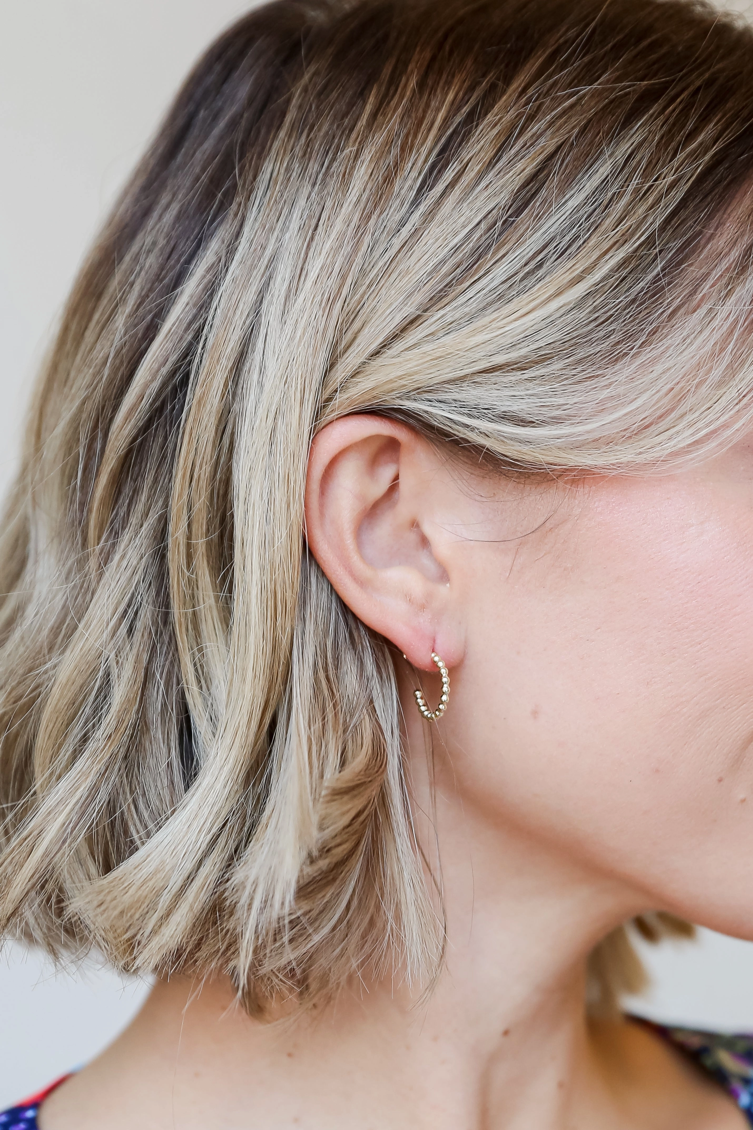 Sadie Gold Ball Mini Hoop Earrings