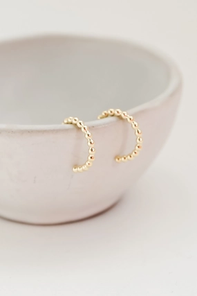 Sadie Gold Ball Mini Hoop Earrings