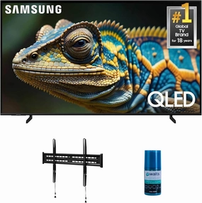 Samsung QN50Q60DAFXZA 50 Inch Q60D QLED 4K Smart TV with Quantum HDR with a Walts TV FIXED-MOUNT-43-90 TV Mount for 43-90 Inch Compatible TVs and Walts HDTV Screen Cleaner Kit (2024)