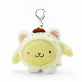 Sanrio Pompompurin Love Cats Plush Mascot Clip-On