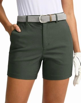 SANTINY Women's 5" Golf Shorts with Pockets Quick Dry Stretch Work Outdoor Hiking Shorts for Women Casual Summer