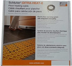 Schluter Ditra-Heat-E-HK Electric Floor Heating Cable Kit with Temperature Sensors - Ideal for Interior Tile Floors - Minimal EMF, Twisted Pair Cables, 120V, 52.9 Feet- DHEHK12016
